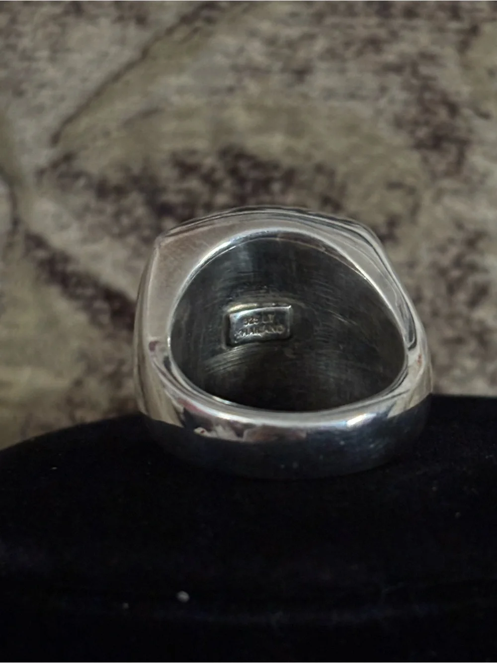 925 Sterling Silver Thailand Vintage Modernist Dome Statement Ring - Size 9
